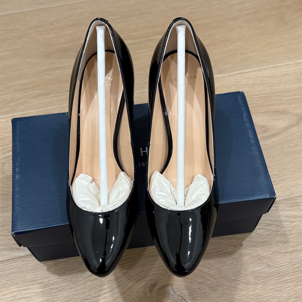 Cole Haan Women's Patent Black Heels